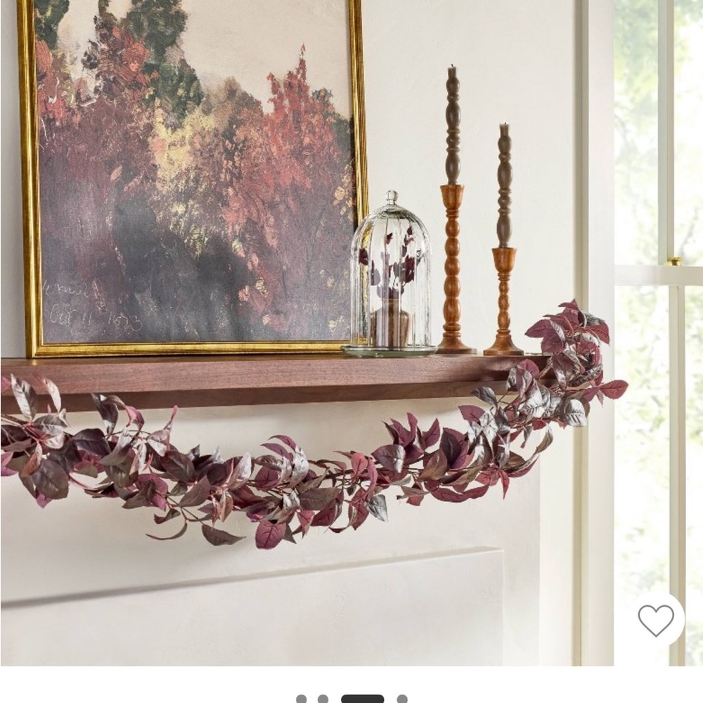 Hearth & Hand Black Plum Leaf Faux 72” Fall Garland